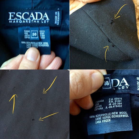 {Vintage Escada} Gold Button Dressy Black Jumpsuit - Picture 7 of 8